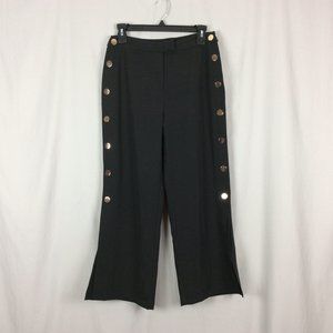 NWOT English Factory Wide Leg High Rise Tearaway Snapside Pants Black S